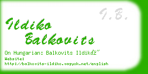 ildiko balkovits business card